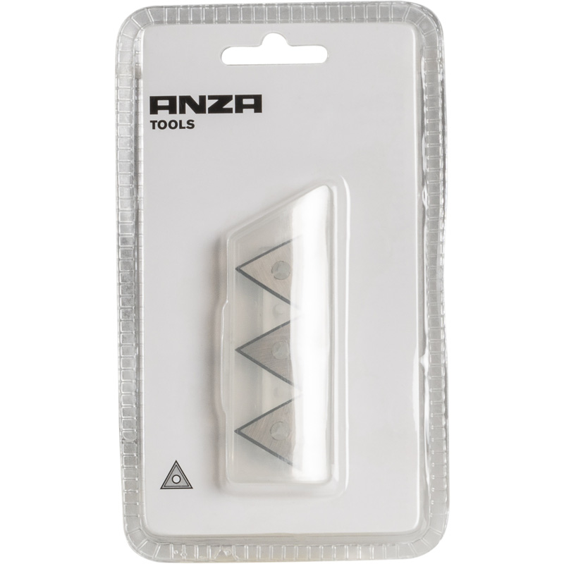 Anza Mini verfschraper reservemesjes 3 stuks driehoek HM