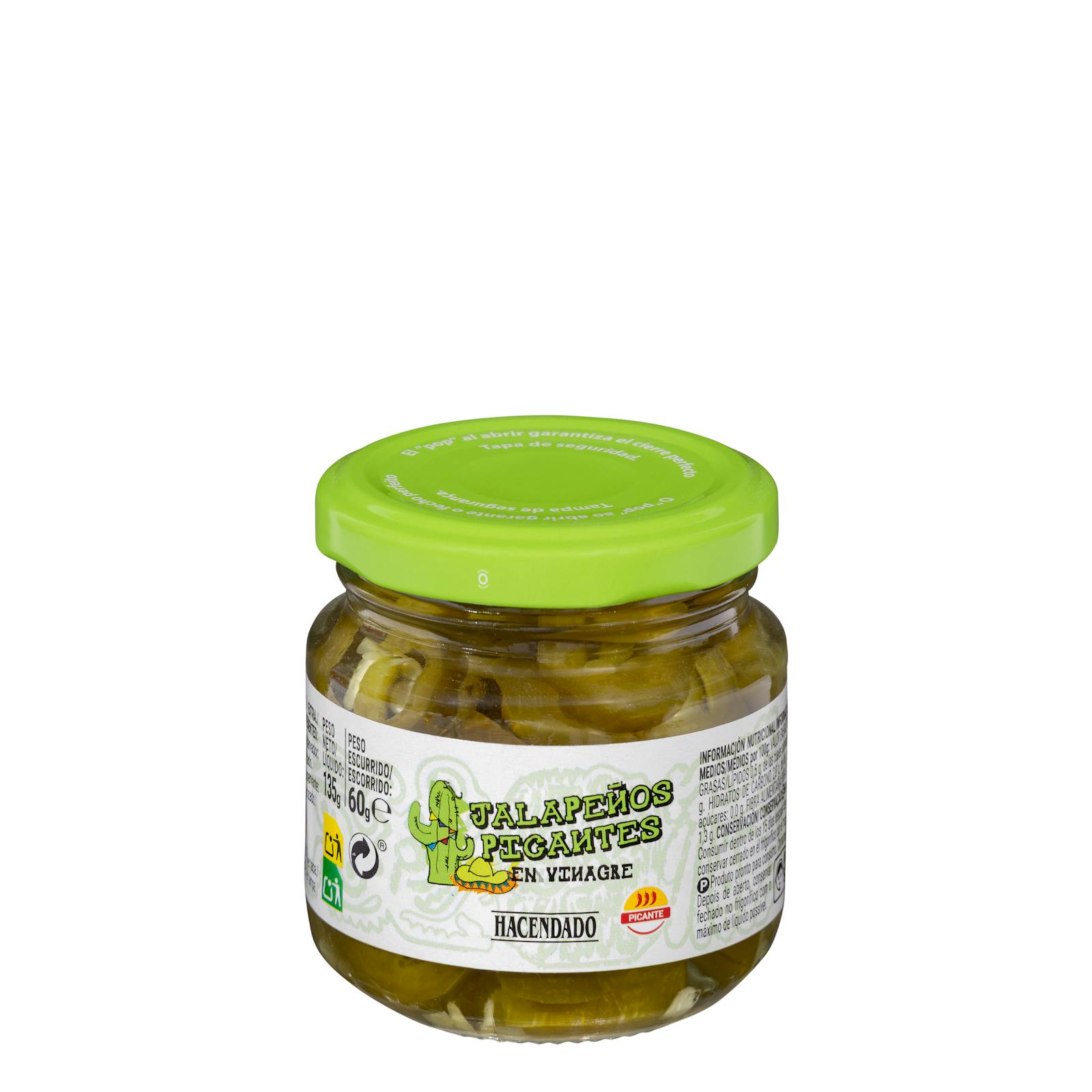 Jalapeños épicés au vinaigre Hacendado