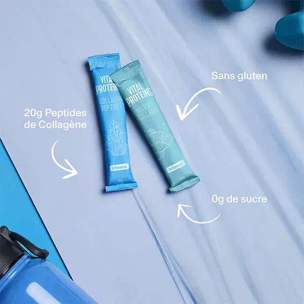 Vital Proteins Collagen Peptides Collagène Bovin en Poudre 10 sticks de 10g