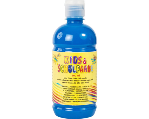 Kindertemperaverf, blauw, 500 ml