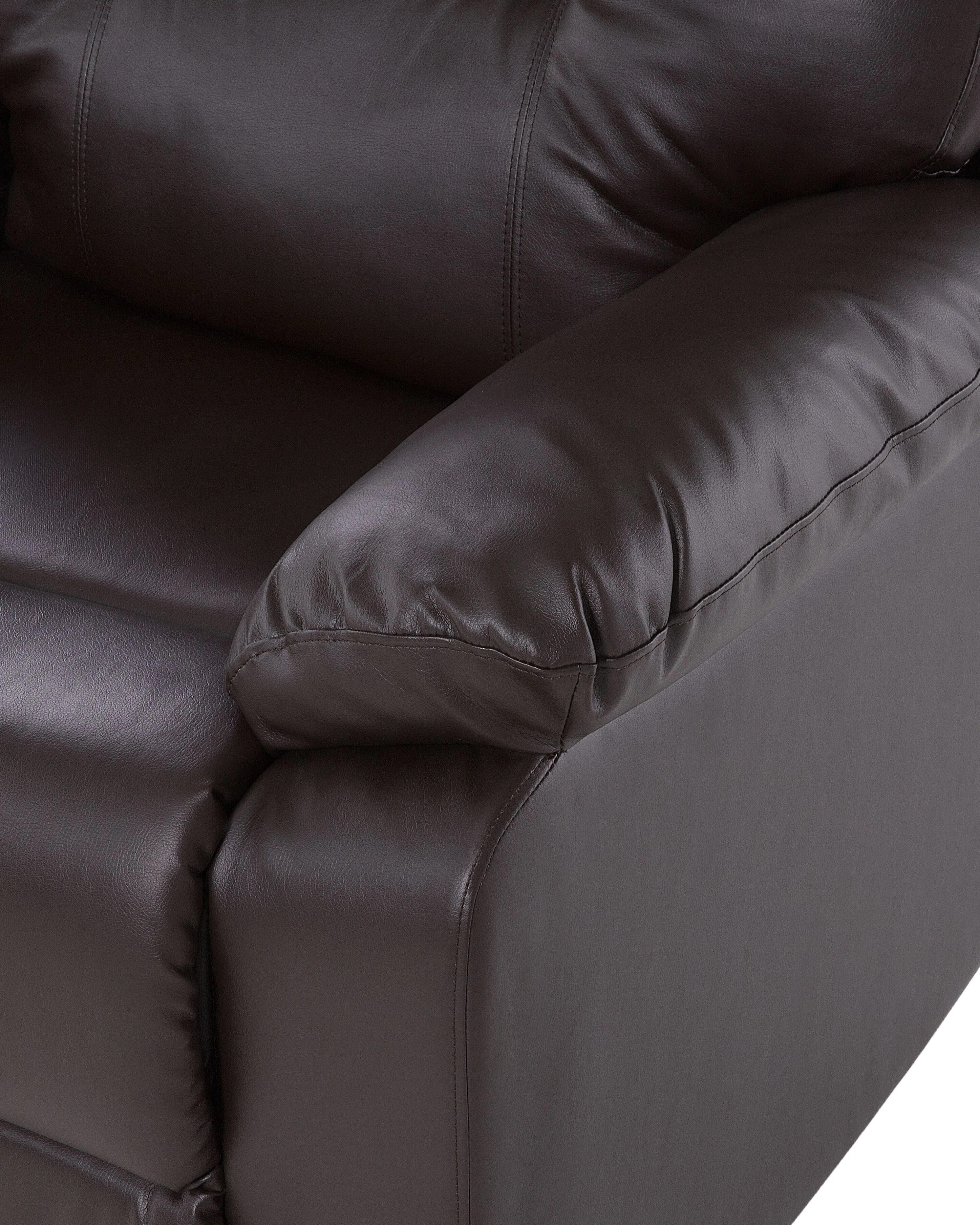 Relaxfauteuil BERGEN inclusief voetensteun Kunstleer Bruin