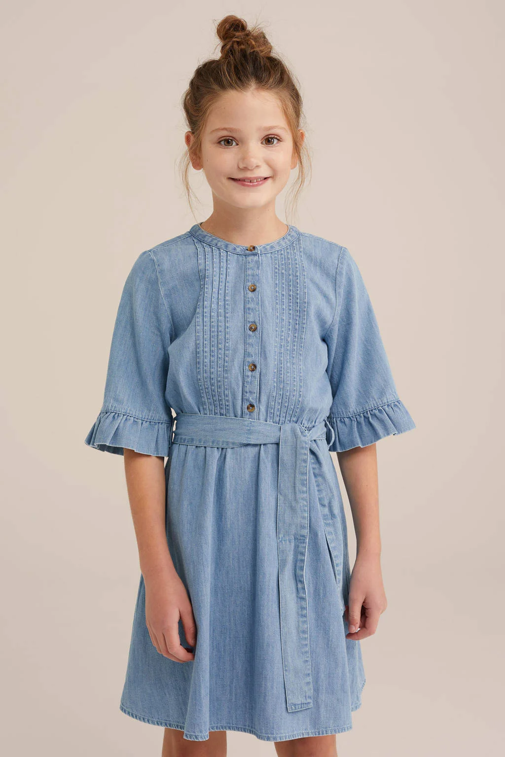 WE Fashion spijkerjurk light blue denim