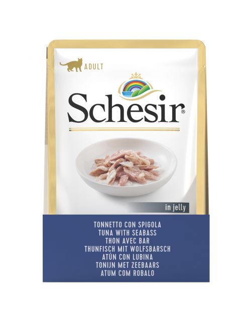 Schesir Cat Maaltijdzakjes Adult In Gelei 85 g - Kattenvoer