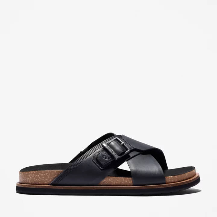 Sandale Amalfi Vibes à brides croisées pour homme en noir