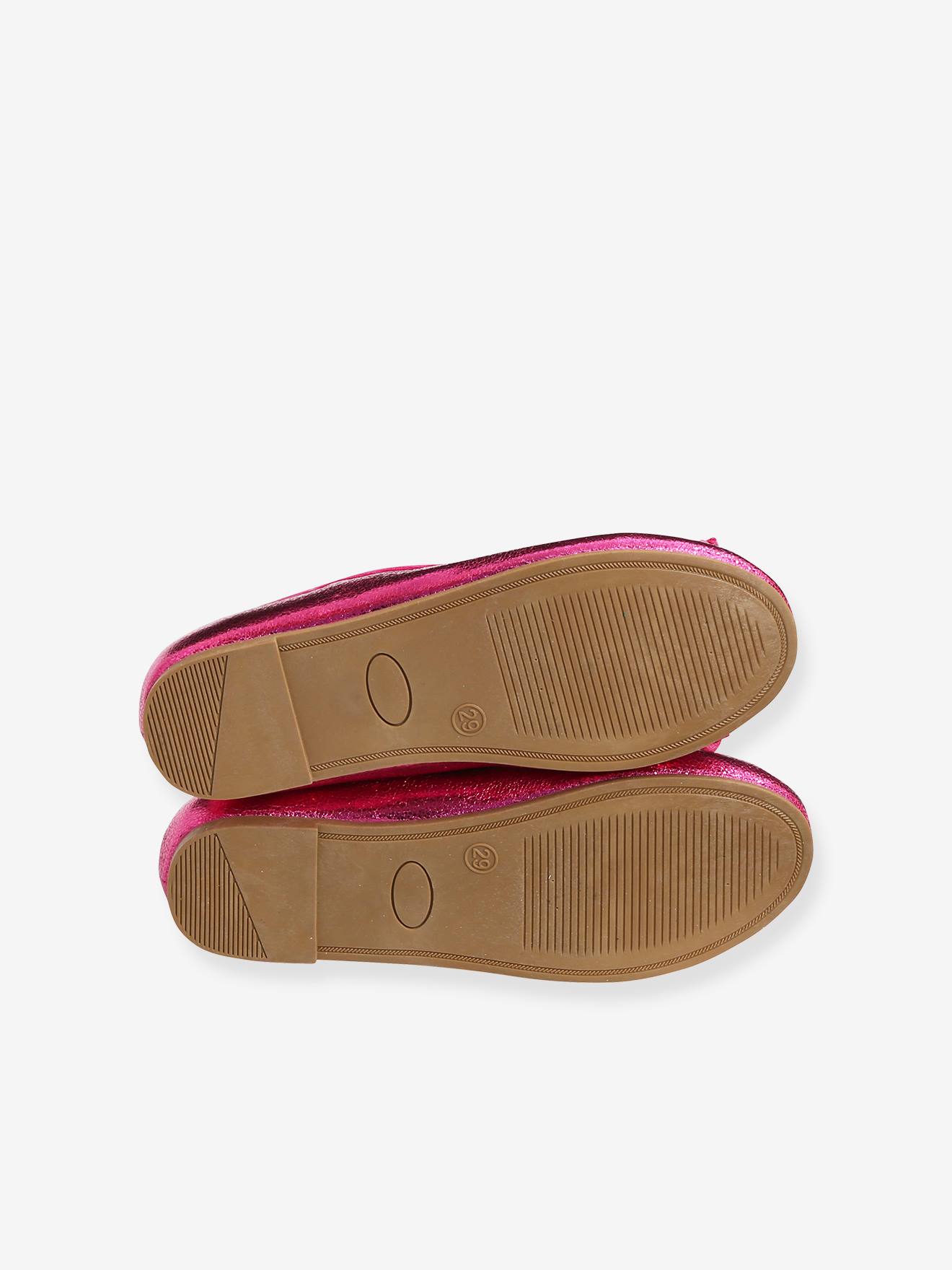 Sapatilhas de ballet iridescentes para meninas, cinza metálico escuro