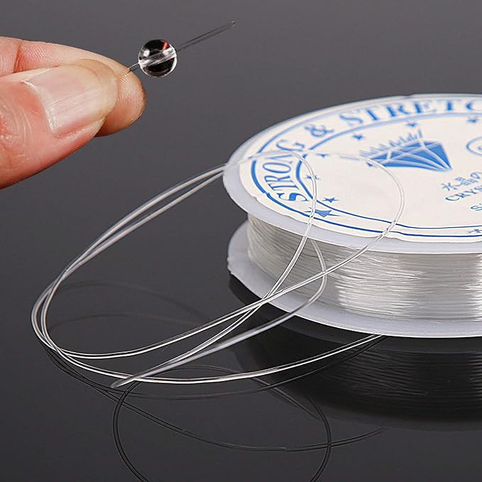 (1mmx4m) Elastisches Nylonband DIY Schmuck Herstellungs Band Bastel Schnur für Armband / Kette - Transparent