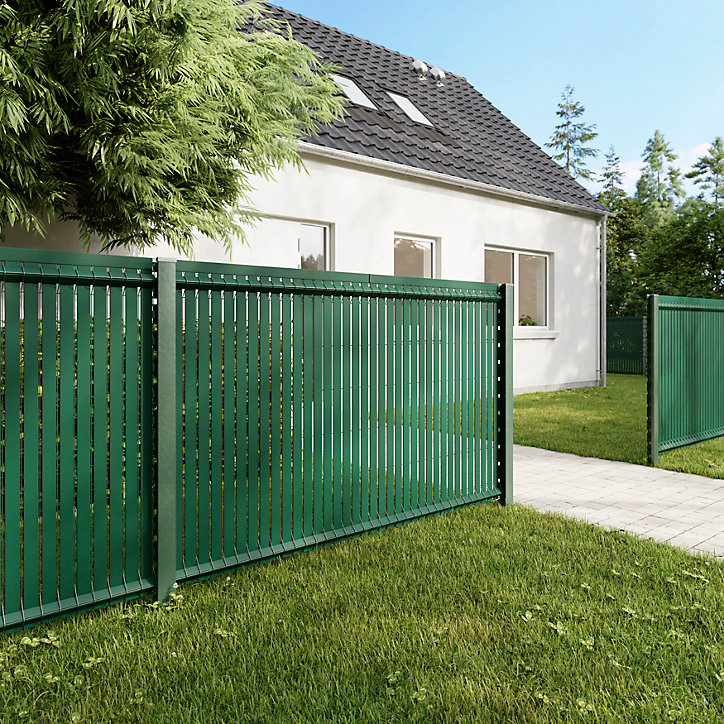 Poteau de clôture à encoche Blooma vert h.130 cm