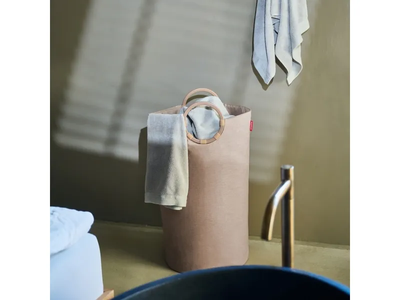 Reisenthel loophome L, Aluminium, Polyester, Kurv, Twist coffee, Monokromatisk, Indendørs, Rund