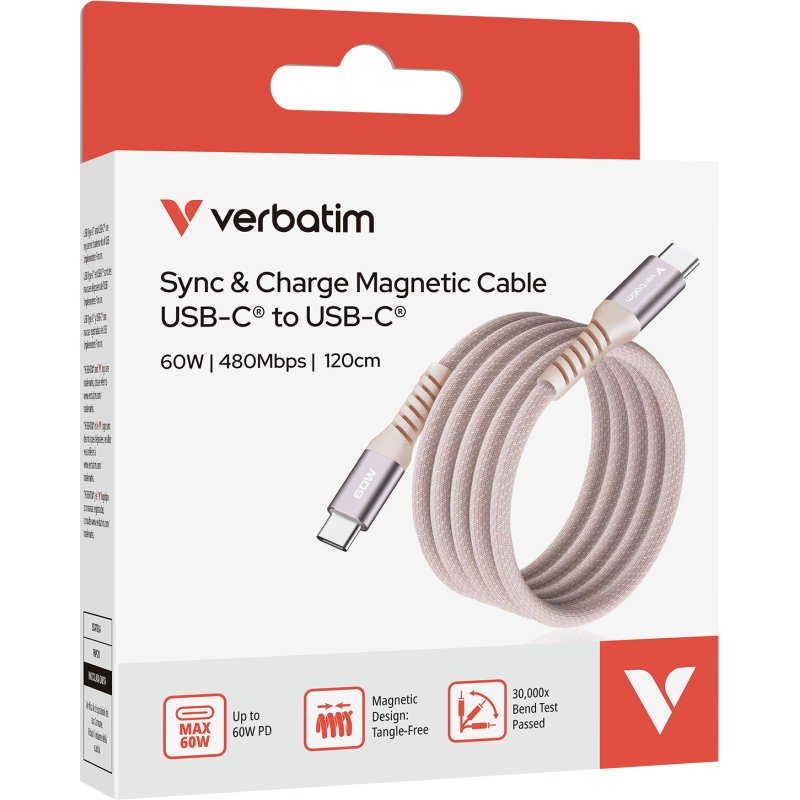 Verbatim Câble Magnétique Sync & Charge 60W