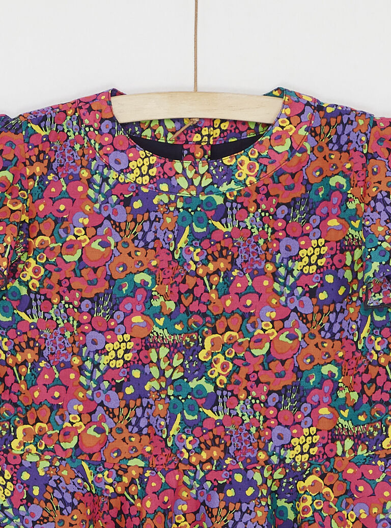 Robe imprimée multicolor pour fille
