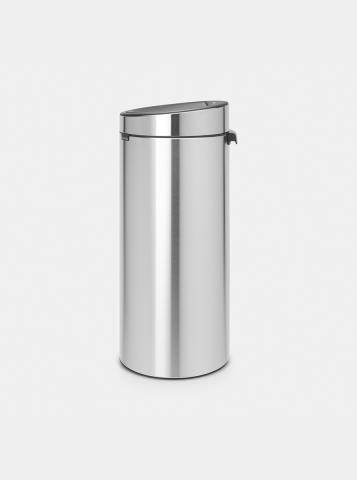 Touch Bin New afvalemmer, 30 liter, kunststof binnenemmer - Matt Steel