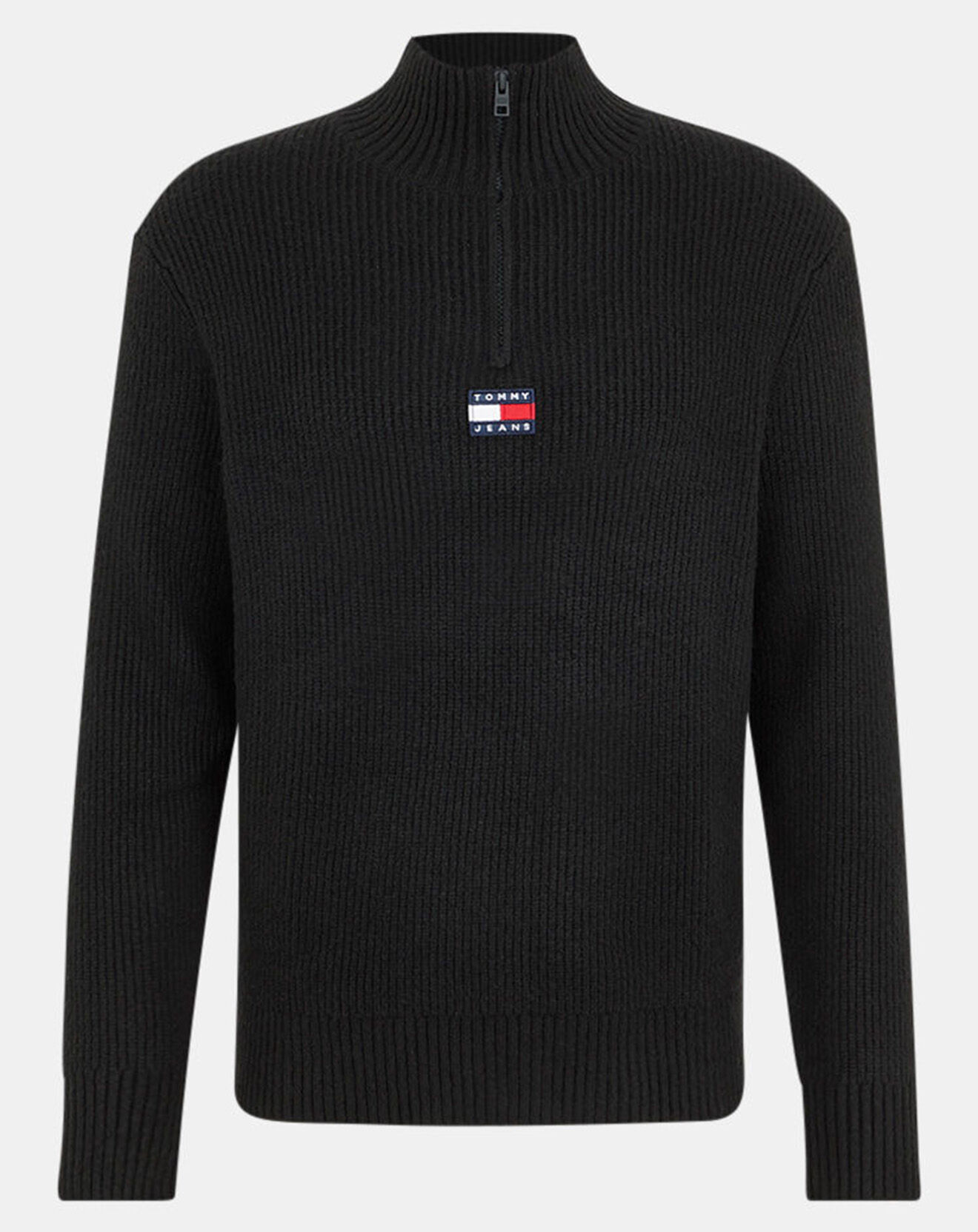 Tommy Jeans Pull col camionneur Badge noir