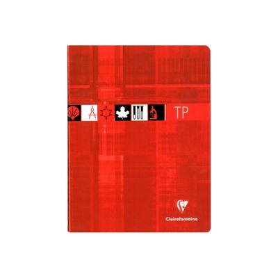 Clairefontaine - Cahier de travaux pratiques (TP) - 17 x 22 cm - 80 pages - grands carreaux (Seyes)/uni - disponible dans différentes couleurs