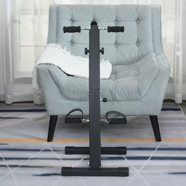 Treningssykkel Treningstrener Pedaltrener For Seniorer, Stål, Svart, 41X50X96Cm