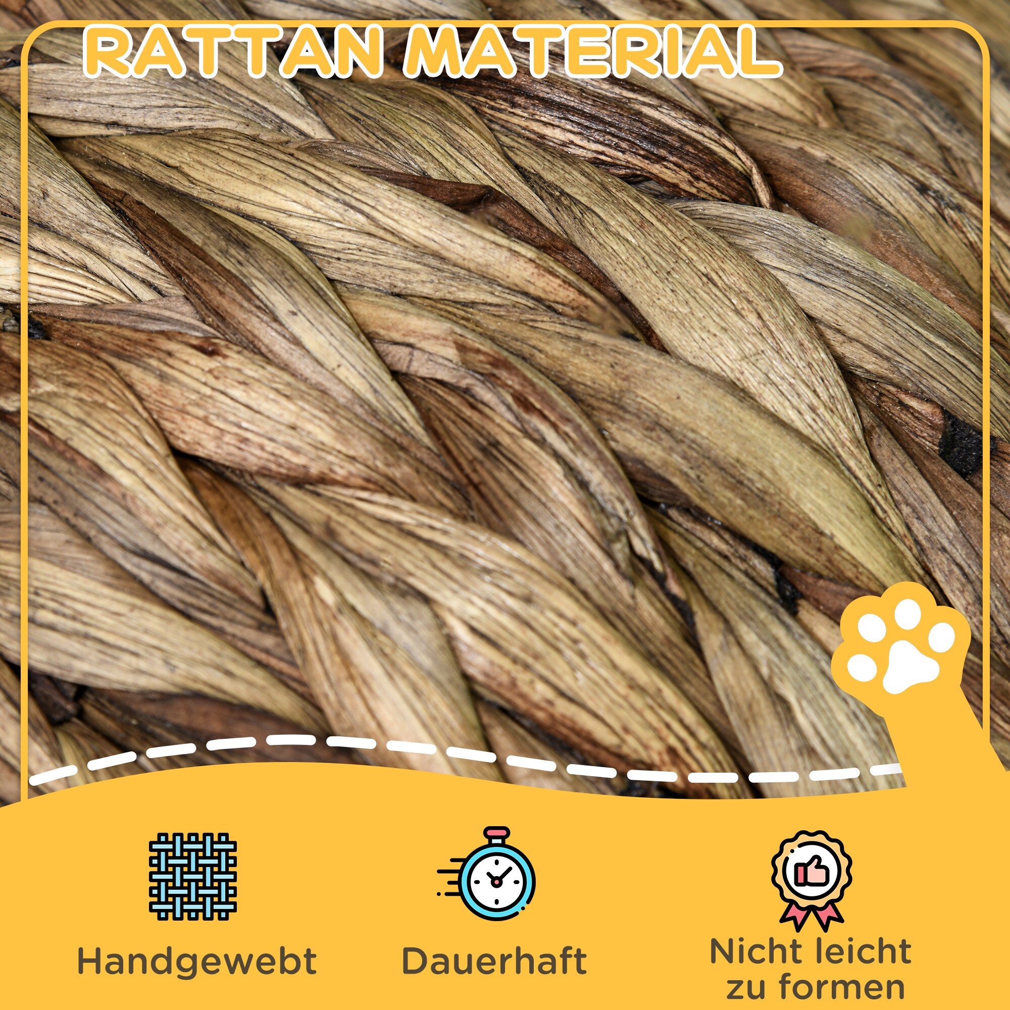 PawHut Katzenkorb mit Kissen 42 x 33 x 52 cm (LxBxH)