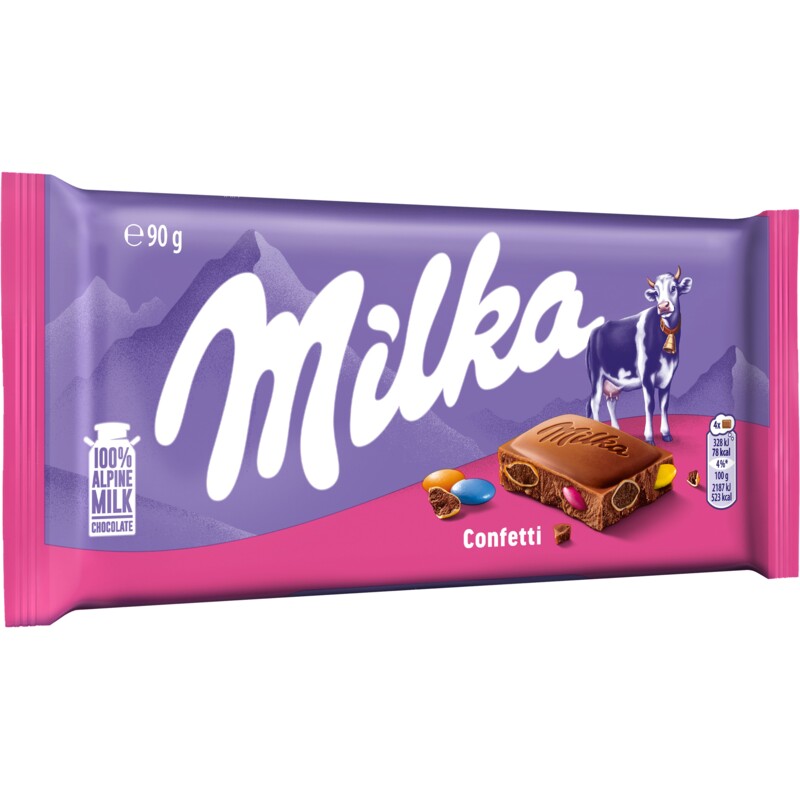 Milka Chocoladereep confetti