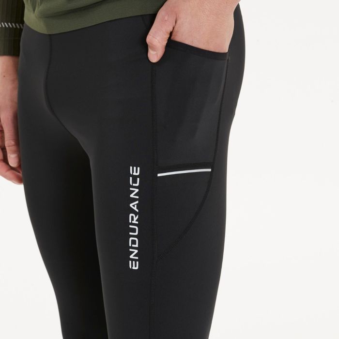 Endurance Herre Lange tights Energy 3/4 Tights Sort