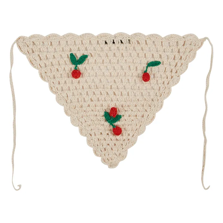 Emile et Ida Foulard Cerises Crochet | Ecru