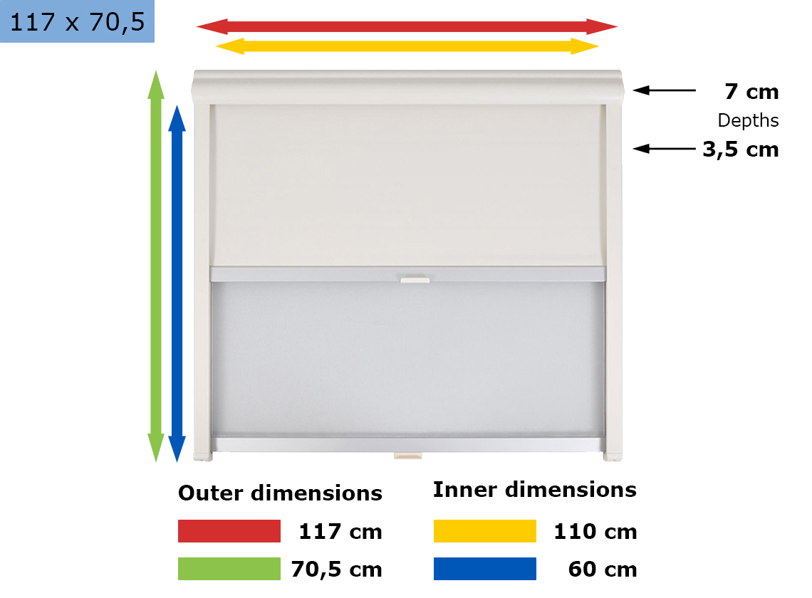 Remis Remiflair I combirollo cream - 117 x 70,5 cm