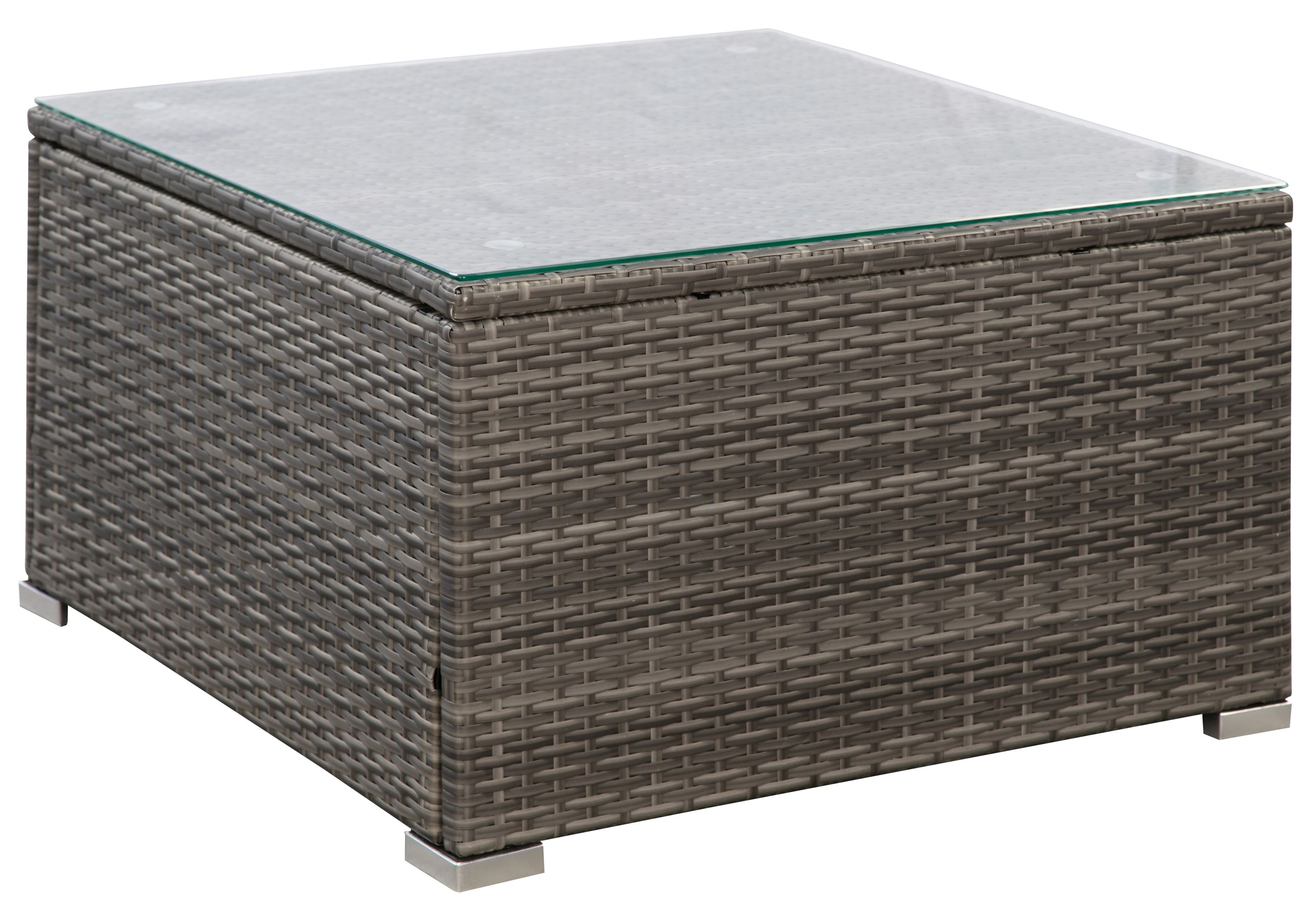 Rattanlounge COLOMBO grau/weiss