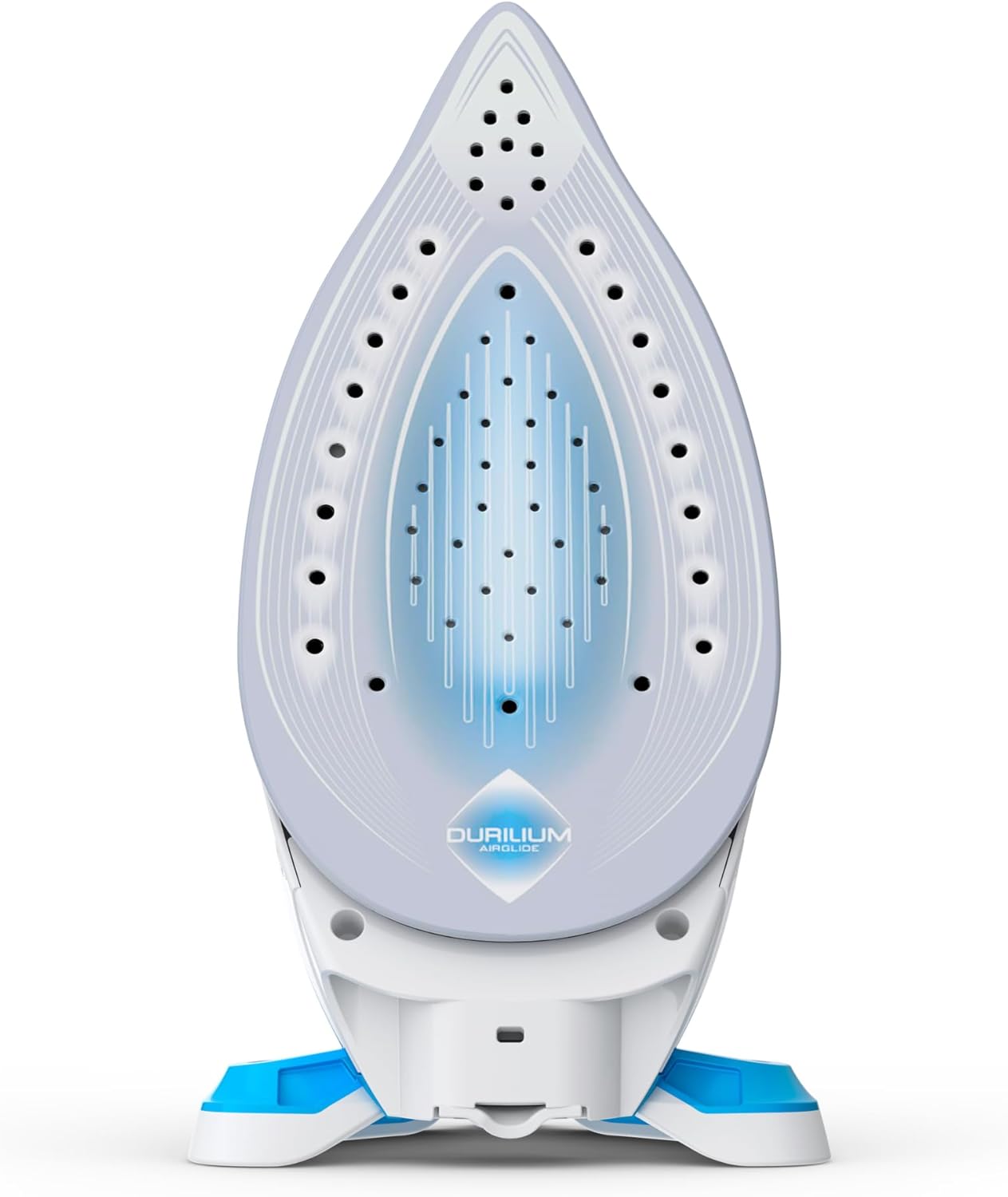 Tefal Express Airglide Dampfbügelstation, 2800 Watt, Durilium Airglide Bügelsohle, 5,9 Bar Pumpendruck, konstante Dampfabgabe: 120 g/Min., Dampfstoß: 380 g/Min., Vertikaldampf, weiß/blau, SV8002