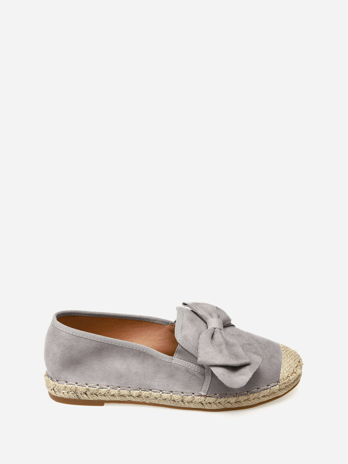 Espadrilles avec nœud- Gris