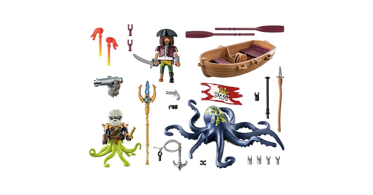 PLAYMOBILPirates - Gevecht tegen de reuzenoctopus Constructiespeelgoed  (71419)