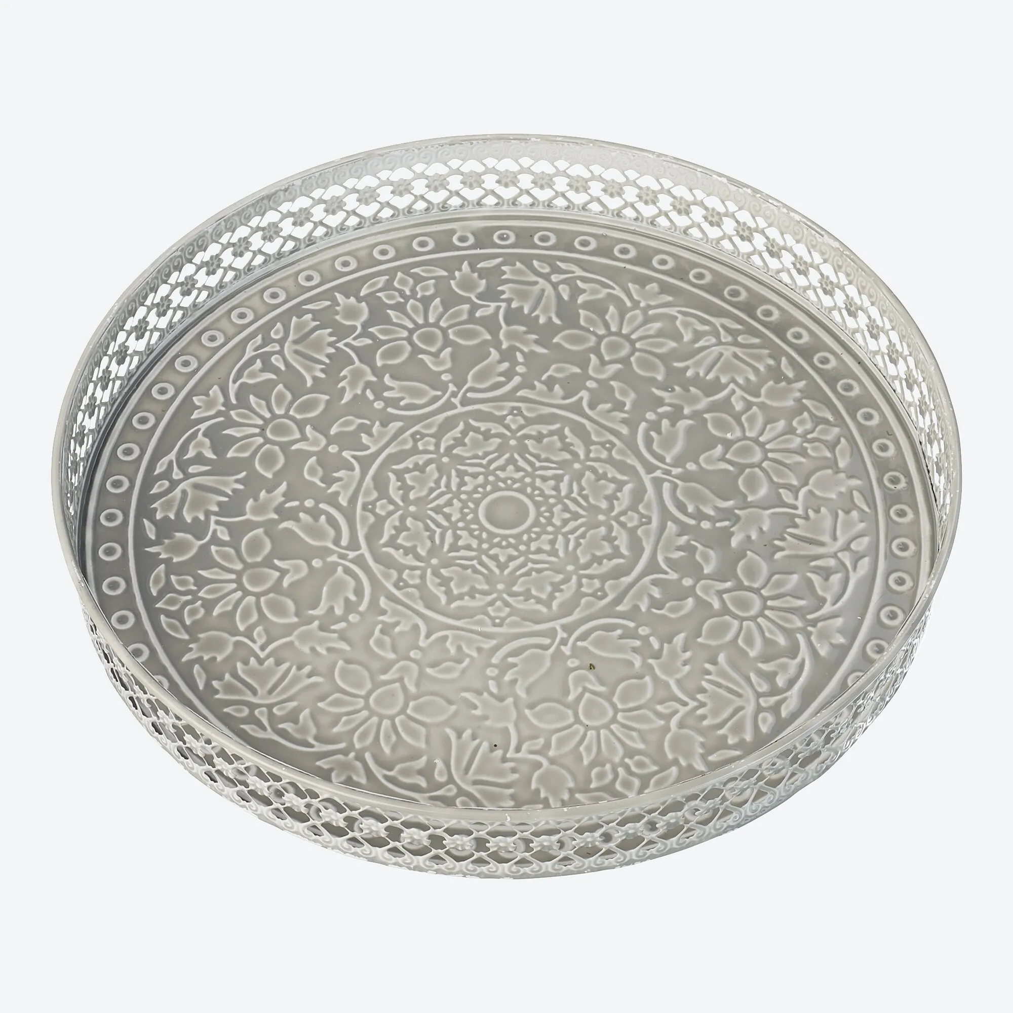 Deko-Platte aus Metall, Ø ca. 32x4cm