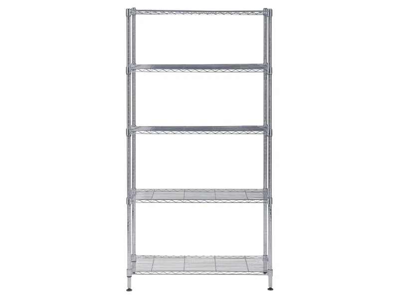Reol Alba chrome stål med 5 hylder medium