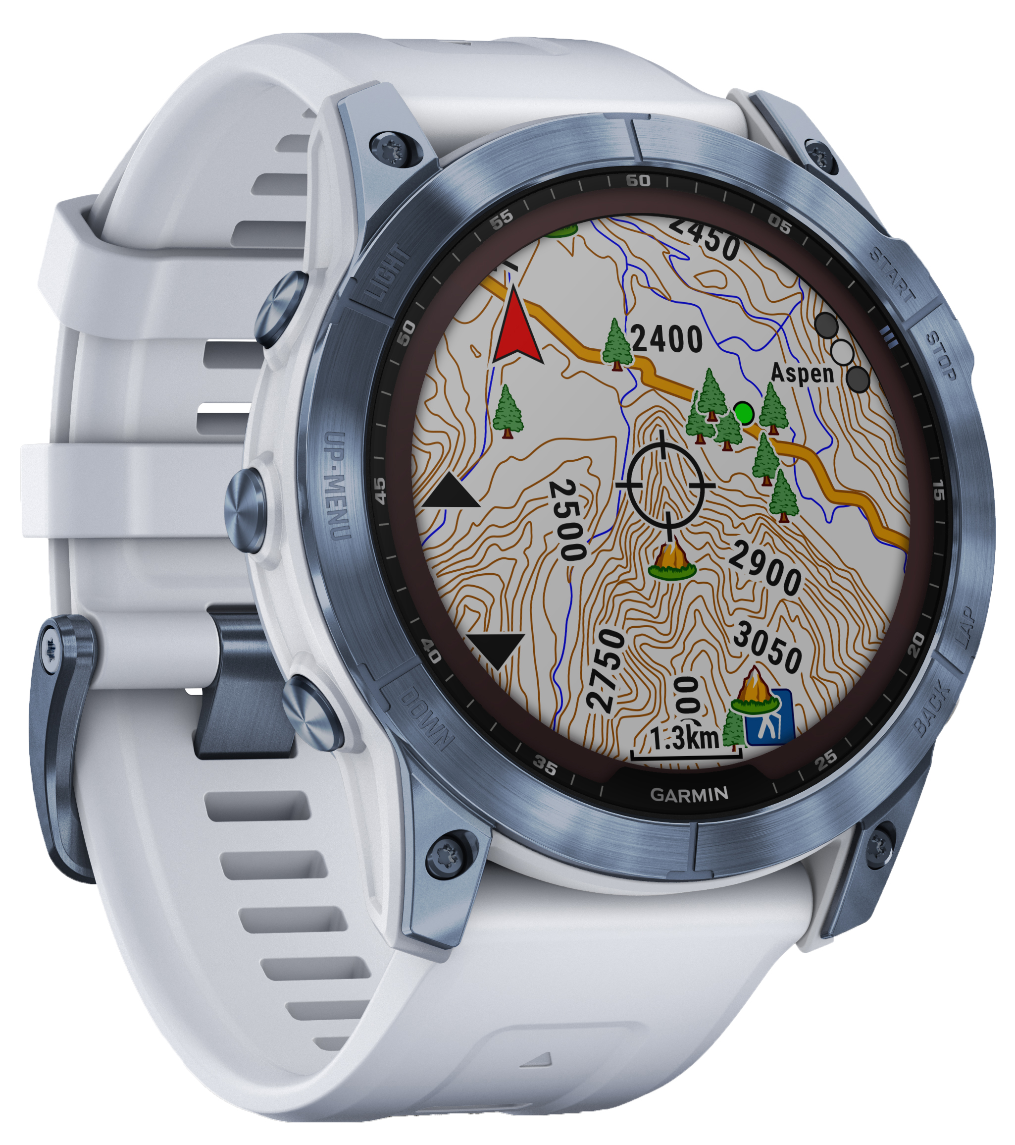 Fenix 7X Sapphire Solar Mineral Blue w/Whitestone Band