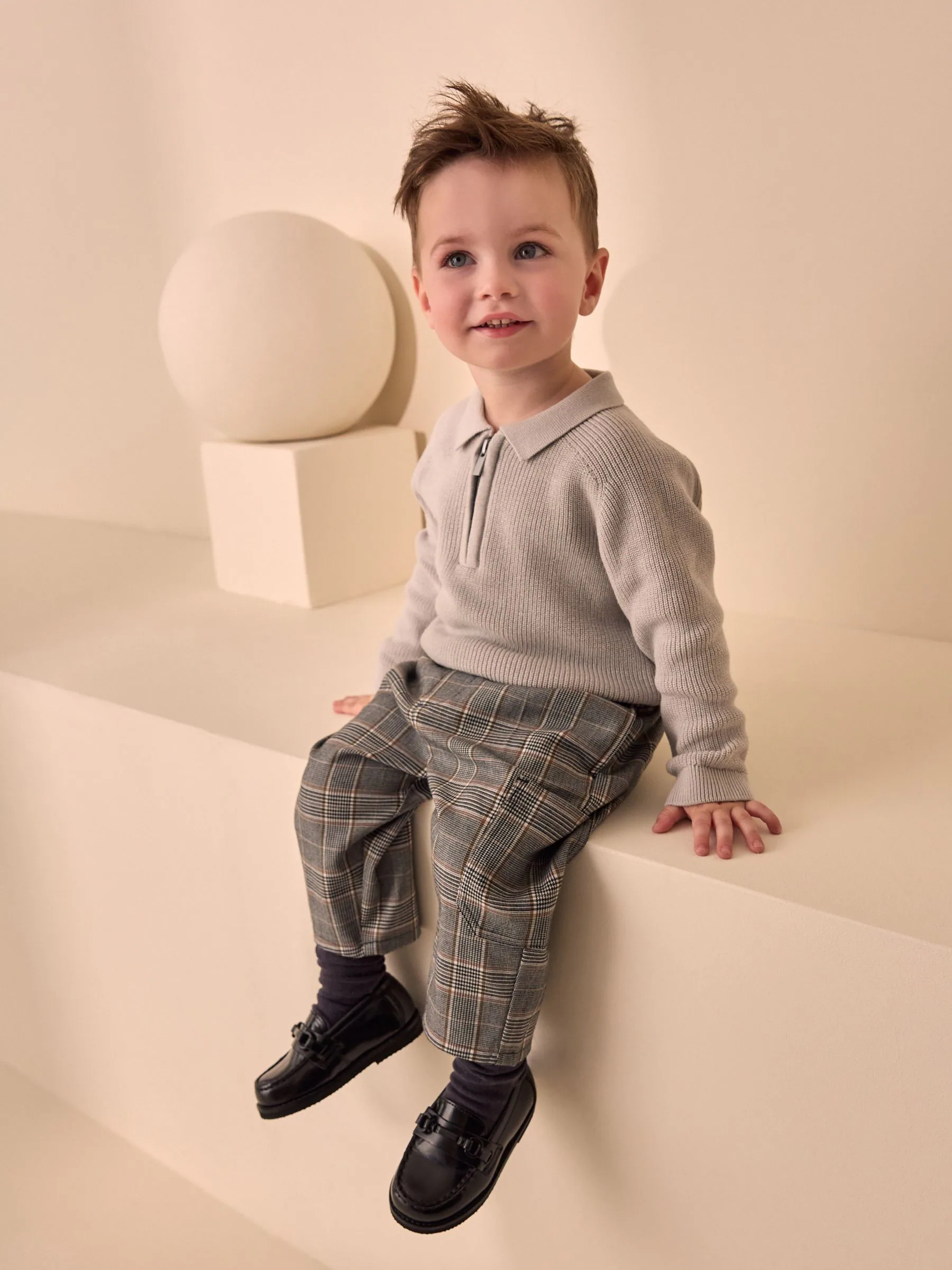 Zwart - Leren loafers met zadel