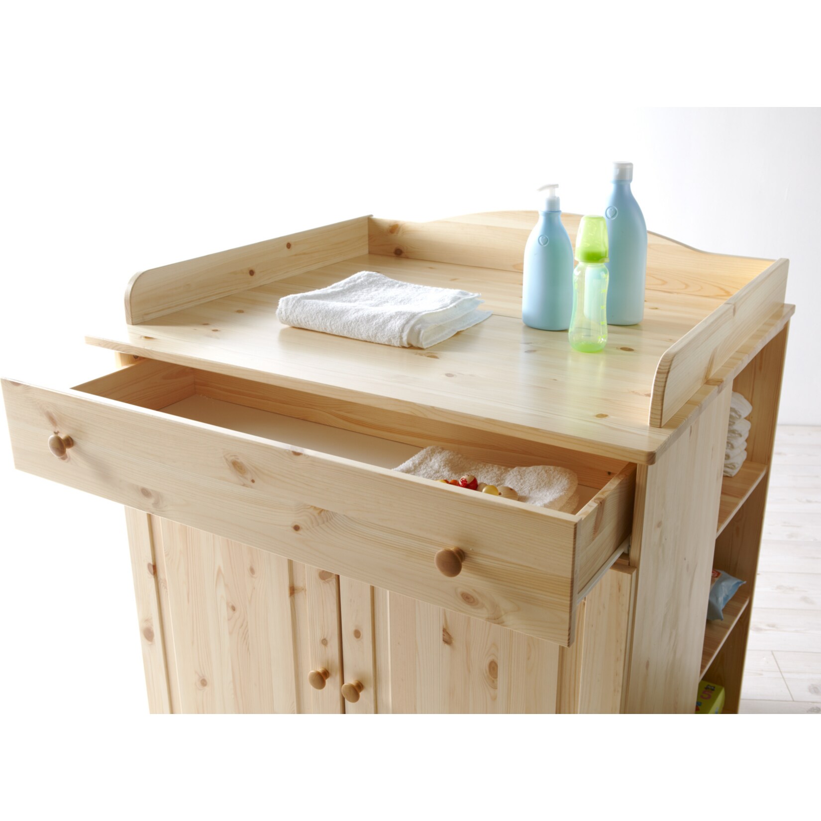 TiCAA Baby Wickelkommode Adam Kiefer Natur