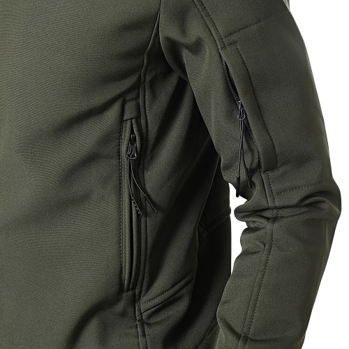 Veste Zippée Capuche Vert Kaki