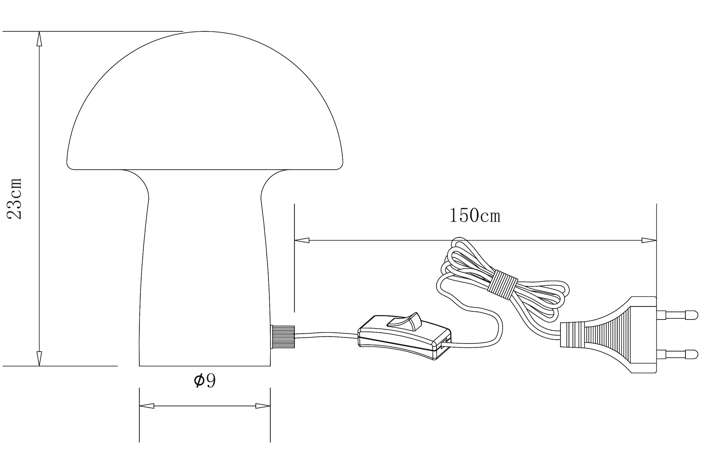 GOODproduct Tischleuchte »Grunni« E14 1 Stk.
