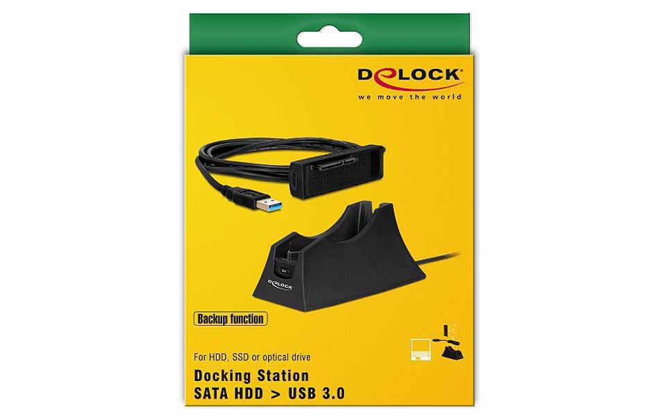 Dockingsstation für 1x SATA-HDD, USB 3.0Dockingstation für SATA-Festplatte, USB 3.0