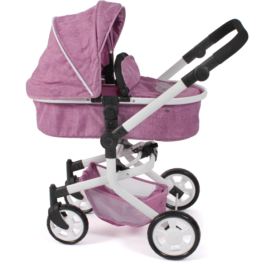 BAYER CHIC 2000 Kombi-Puppenwagen MIKA Jeans pink