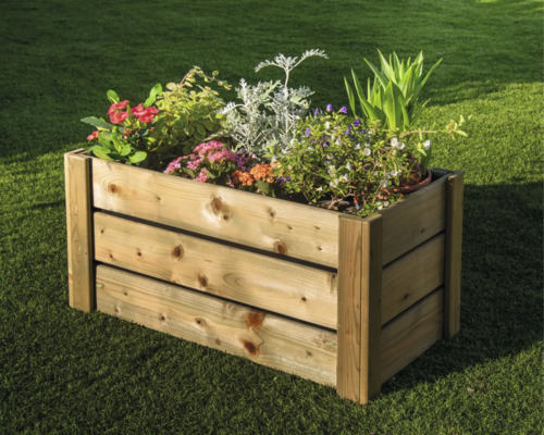 Houten bloempot 80 x 40 x 40 cm naturel