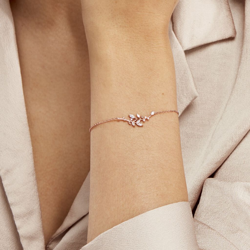 Bracelet Wendy Argent Rose Oxyde De Zirconium