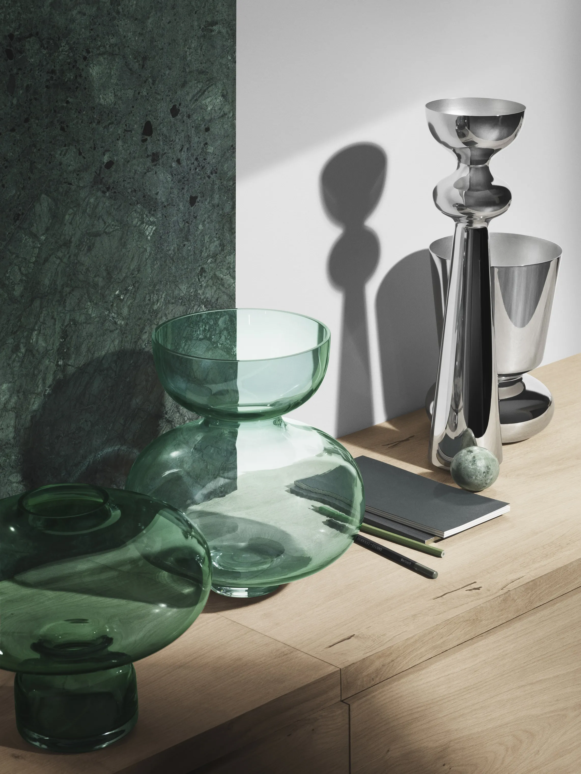 Georg Jensen Alfredo Vase Lysegrøn 25 cm
