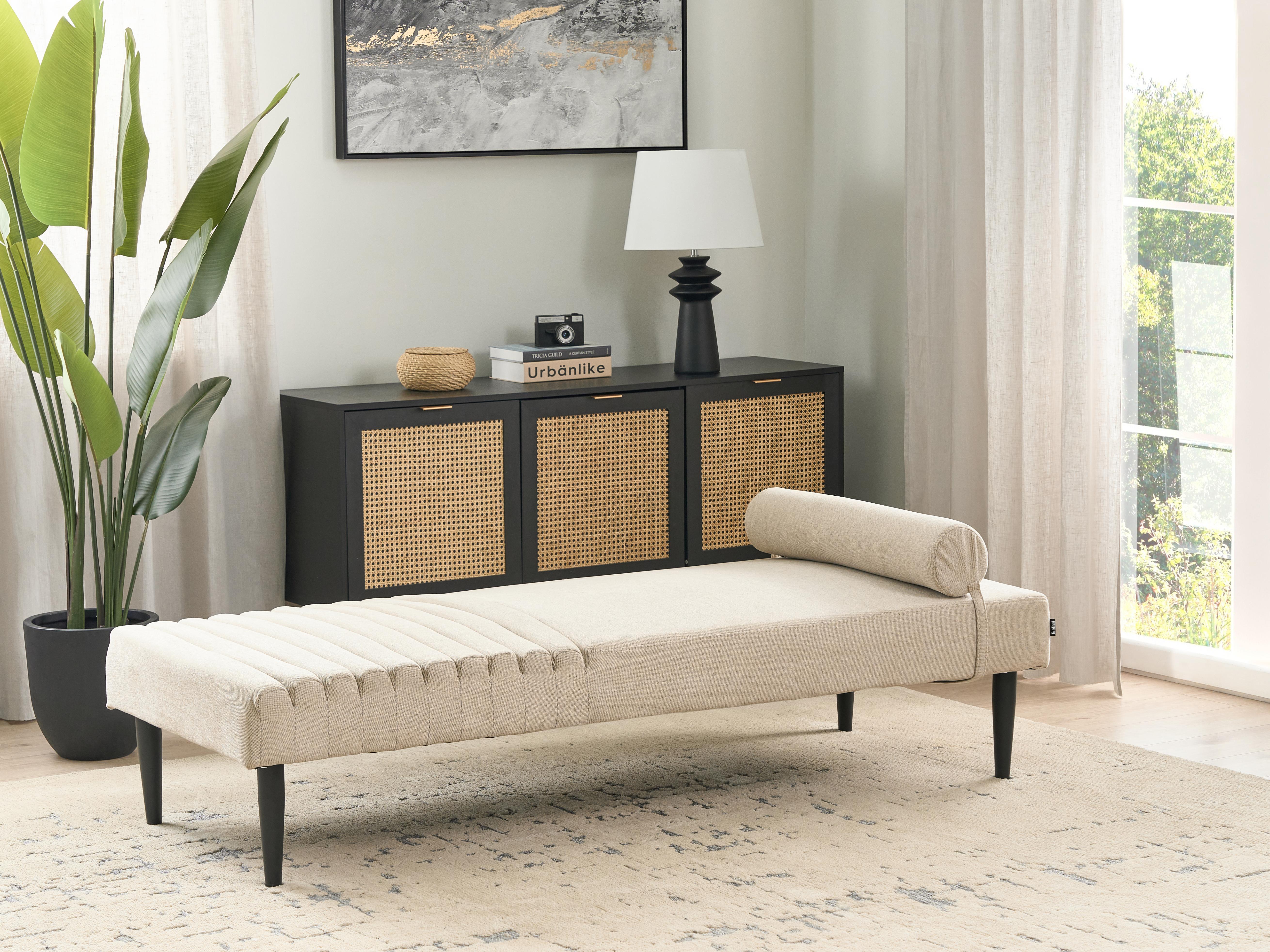 Chaise longue MAURIAC Stof Beige