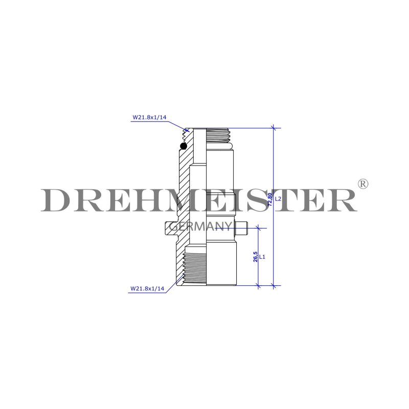 DREHMEISTER Bajonett LPG Adapter W21,8x1/14