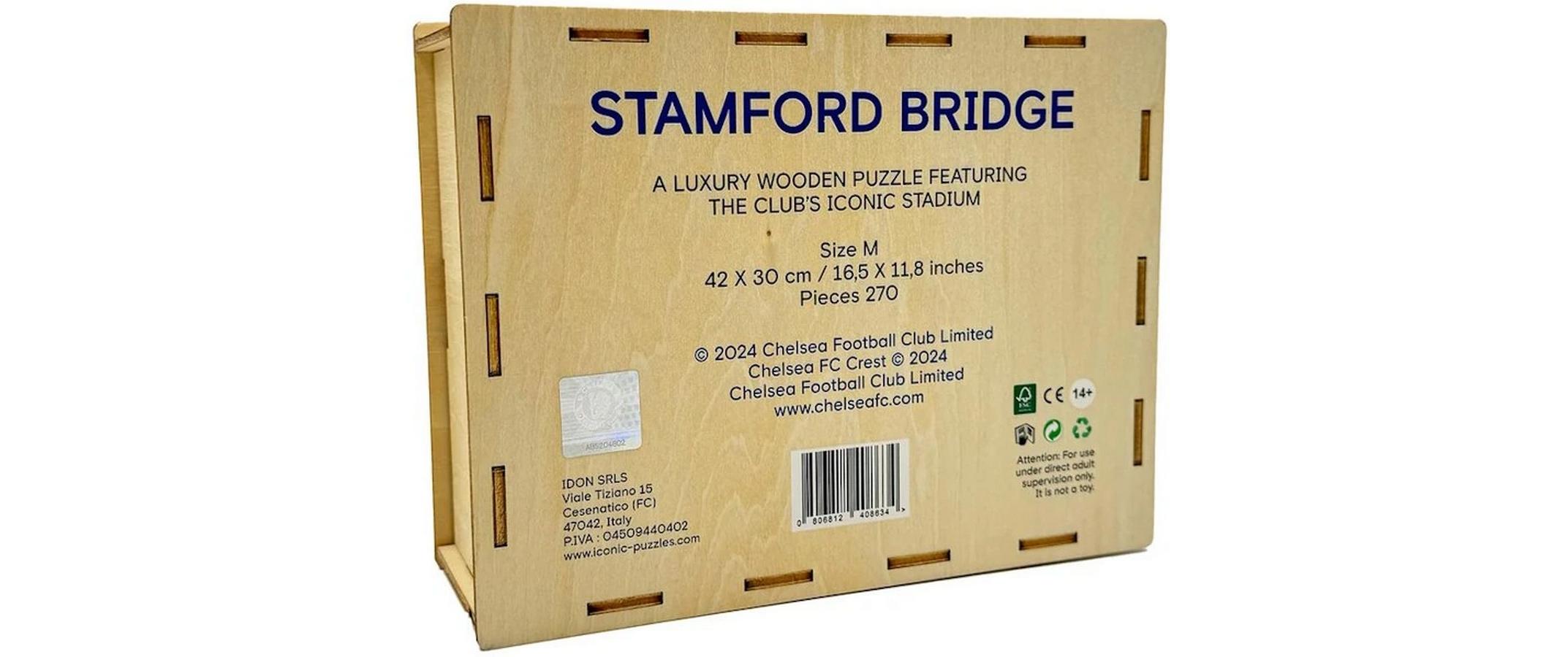 Chelesea FC – Stamford Bridge StadiumOffizielles Holzpuzzle, Grösse M