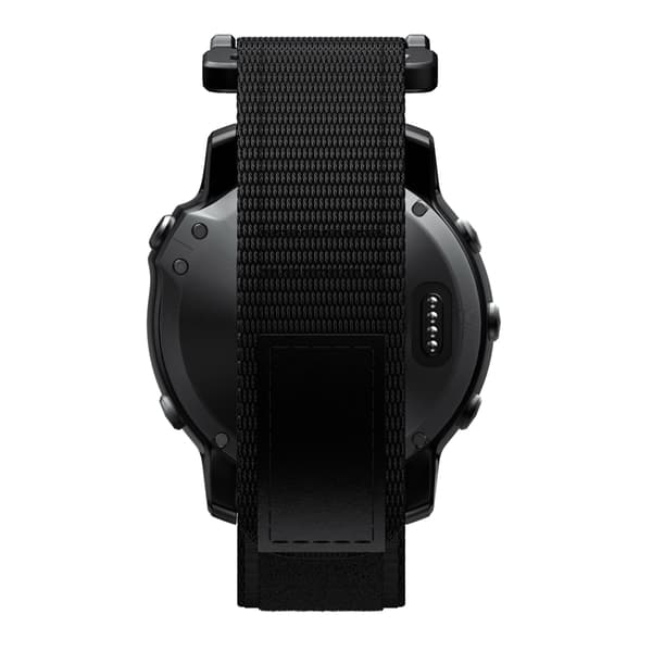 INF Garmin Fenix 6X/5X/3/3 HR armbånd 26 mm nylon Sort