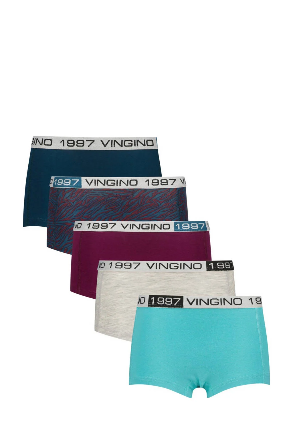 Vingino short - set van 5 donkerblauw/multicolor