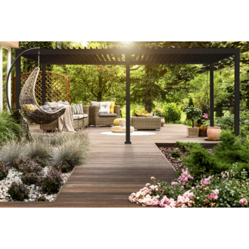 Pergola Deluxe Antraciet 3x6m