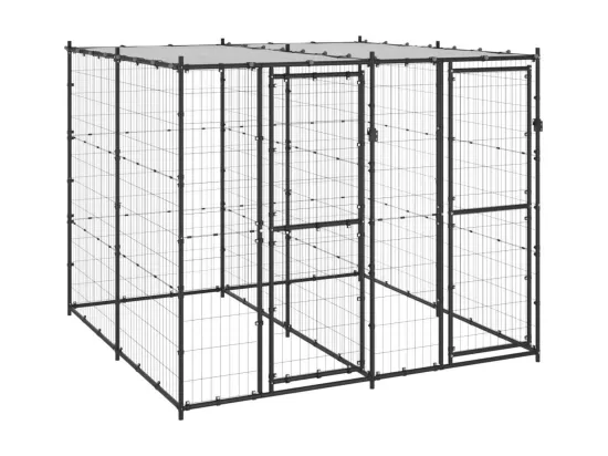 Chenil extérieur cage enclos 220 x 220 x 180 cm 02_0000401