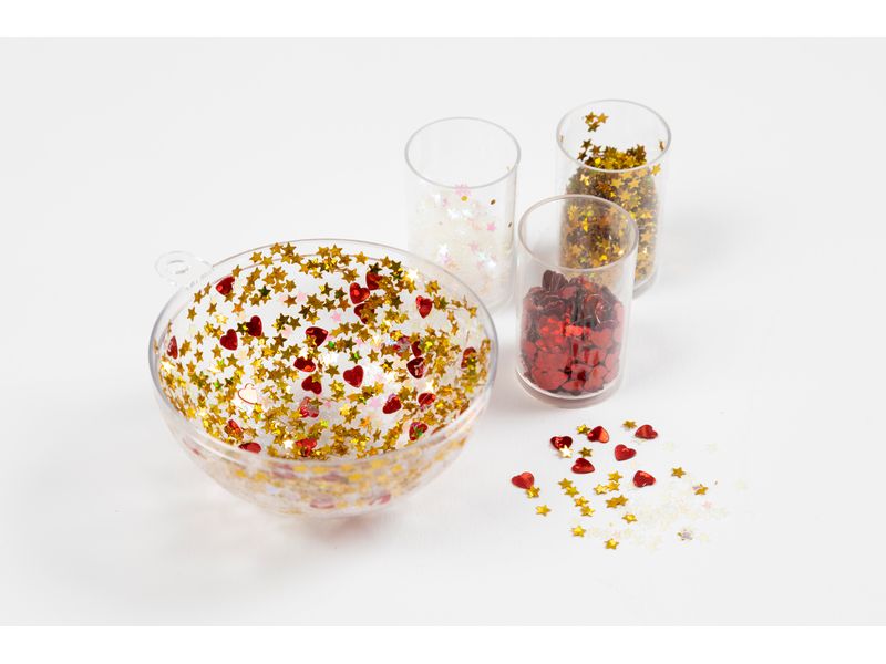 Creativ Company Bastelset Weihnachtskugeln Pailletten Individuell gestaltete Kugeln für den Weihnachtsbaum