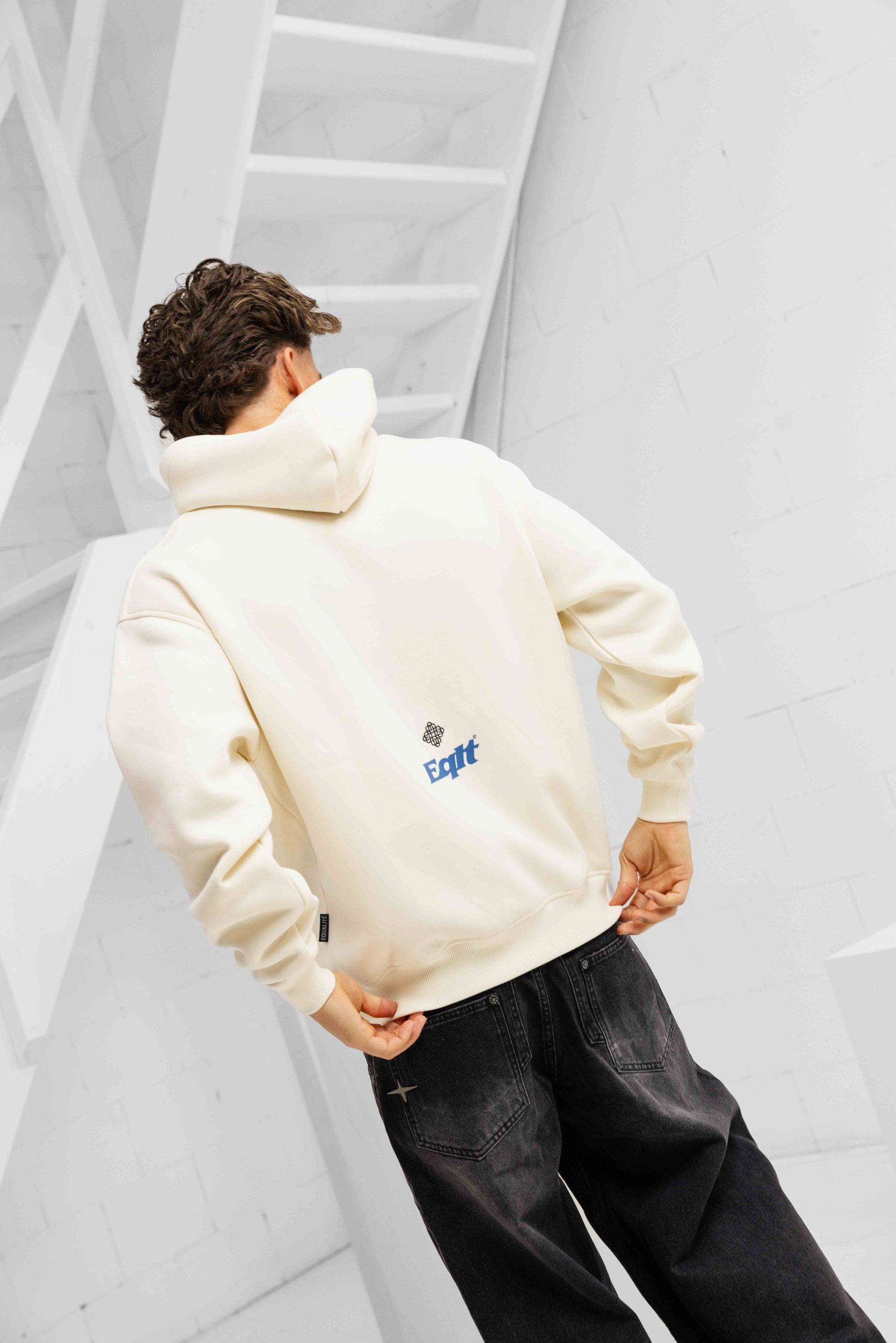 Equalité Jersey Hoodie Heren Gebroken Wit