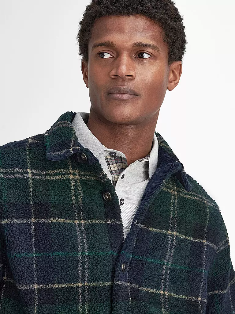 BARBOUR Overshirt BRYSON TARTAN dunkelgrün