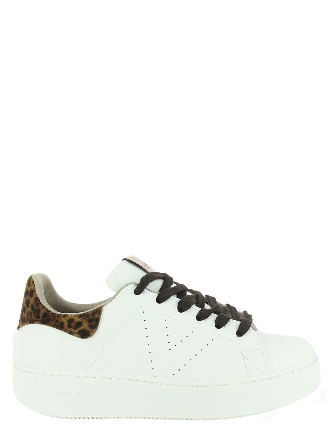victoria Baskets de ville femme utopia vegana/animal print blanc